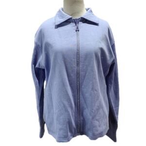 Distinct Light Blue zip up jacket